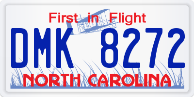 NC license plate DMK8272