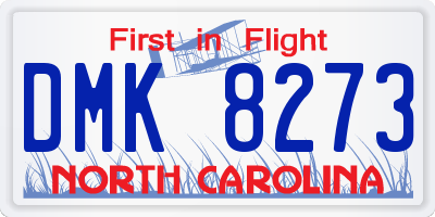 NC license plate DMK8273