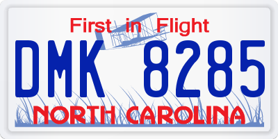 NC license plate DMK8285