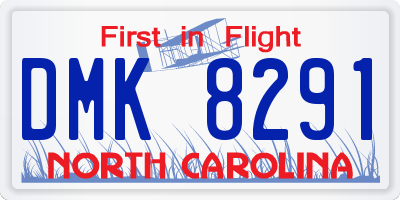 NC license plate DMK8291