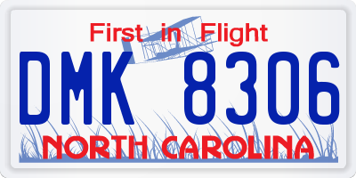 NC license plate DMK8306