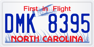 NC license plate DMK8395