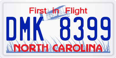 NC license plate DMK8399