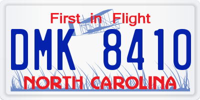 NC license plate DMK8410