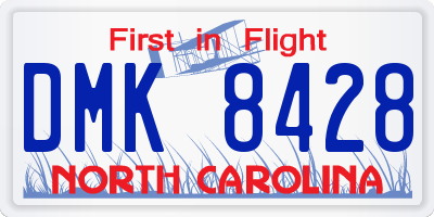 NC license plate DMK8428