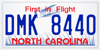 NC license plate DMK8440