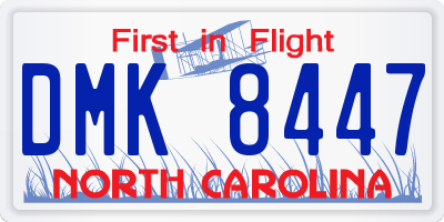 NC license plate DMK8447