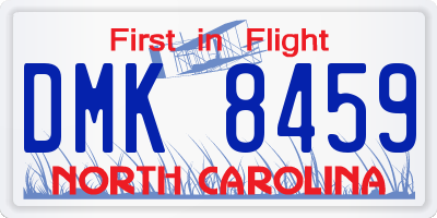 NC license plate DMK8459