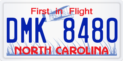 NC license plate DMK8480
