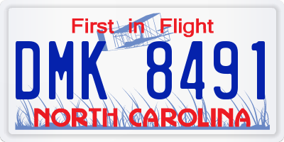 NC license plate DMK8491