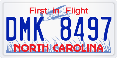 NC license plate DMK8497