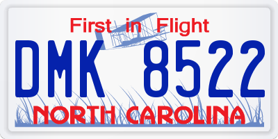 NC license plate DMK8522
