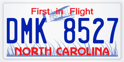 NC license plate DMK8527