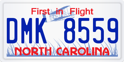 NC license plate DMK8559