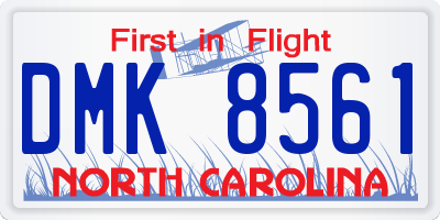NC license plate DMK8561
