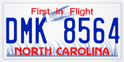 NC license plate DMK8564