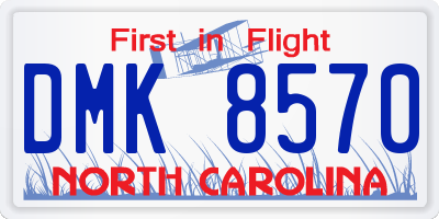 NC license plate DMK8570