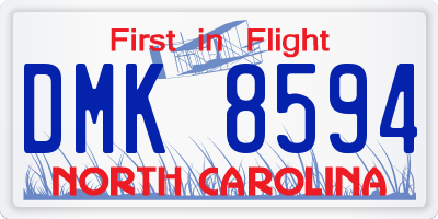 NC license plate DMK8594