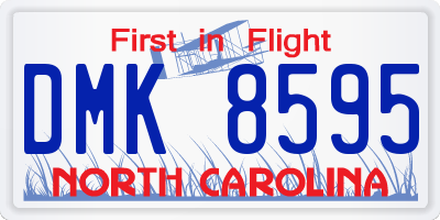 NC license plate DMK8595