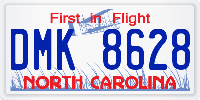 NC license plate DMK8628