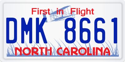 NC license plate DMK8661