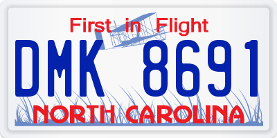 NC license plate DMK8691
