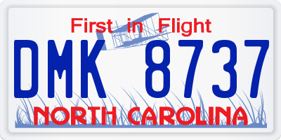 NC license plate DMK8737