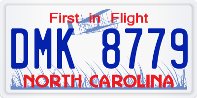 NC license plate DMK8779