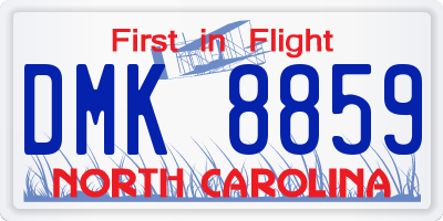 NC license plate DMK8859