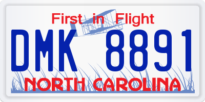 NC license plate DMK8891