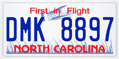 NC license plate DMK8897