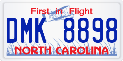 NC license plate DMK8898