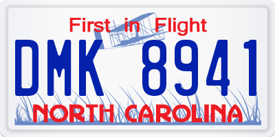 NC license plate DMK8941
