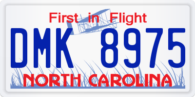 NC license plate DMK8975