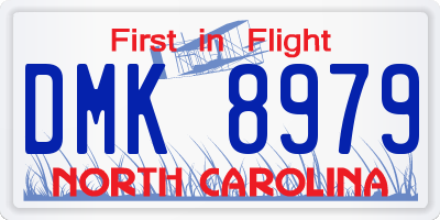 NC license plate DMK8979
