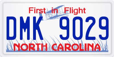 NC license plate DMK9029