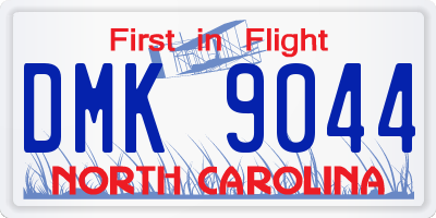NC license plate DMK9044