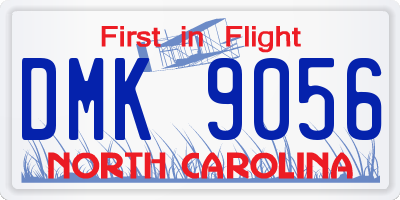 NC license plate DMK9056