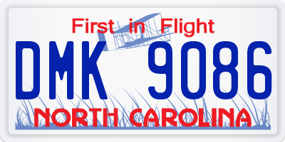 NC license plate DMK9086