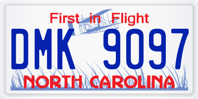 NC license plate DMK9097