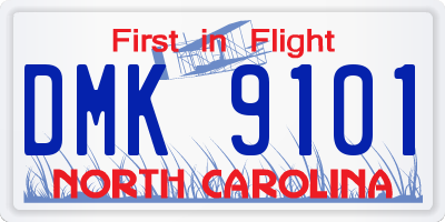 NC license plate DMK9101