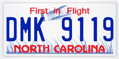 NC license plate DMK9119