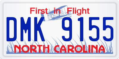NC license plate DMK9155