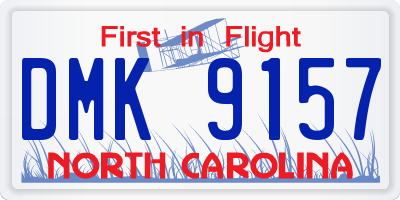 NC license plate DMK9157