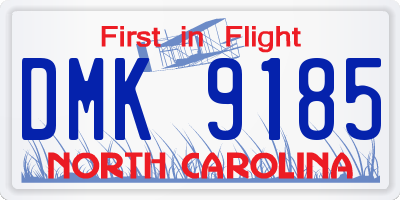 NC license plate DMK9185