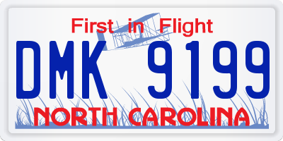 NC license plate DMK9199