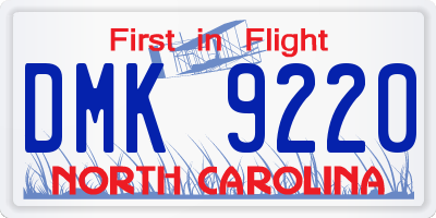 NC license plate DMK9220