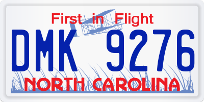 NC license plate DMK9276