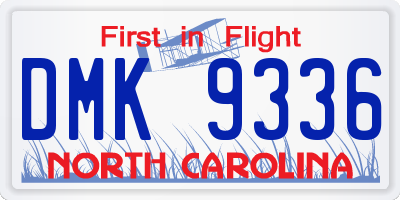 NC license plate DMK9336