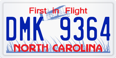 NC license plate DMK9364